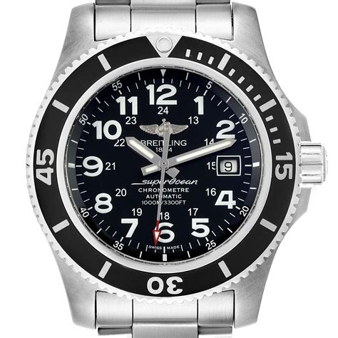 44 breitling super ocean a17392 rubber|Breitling Superocean II 44 Black Dial Rubber Strap Mens Watch .